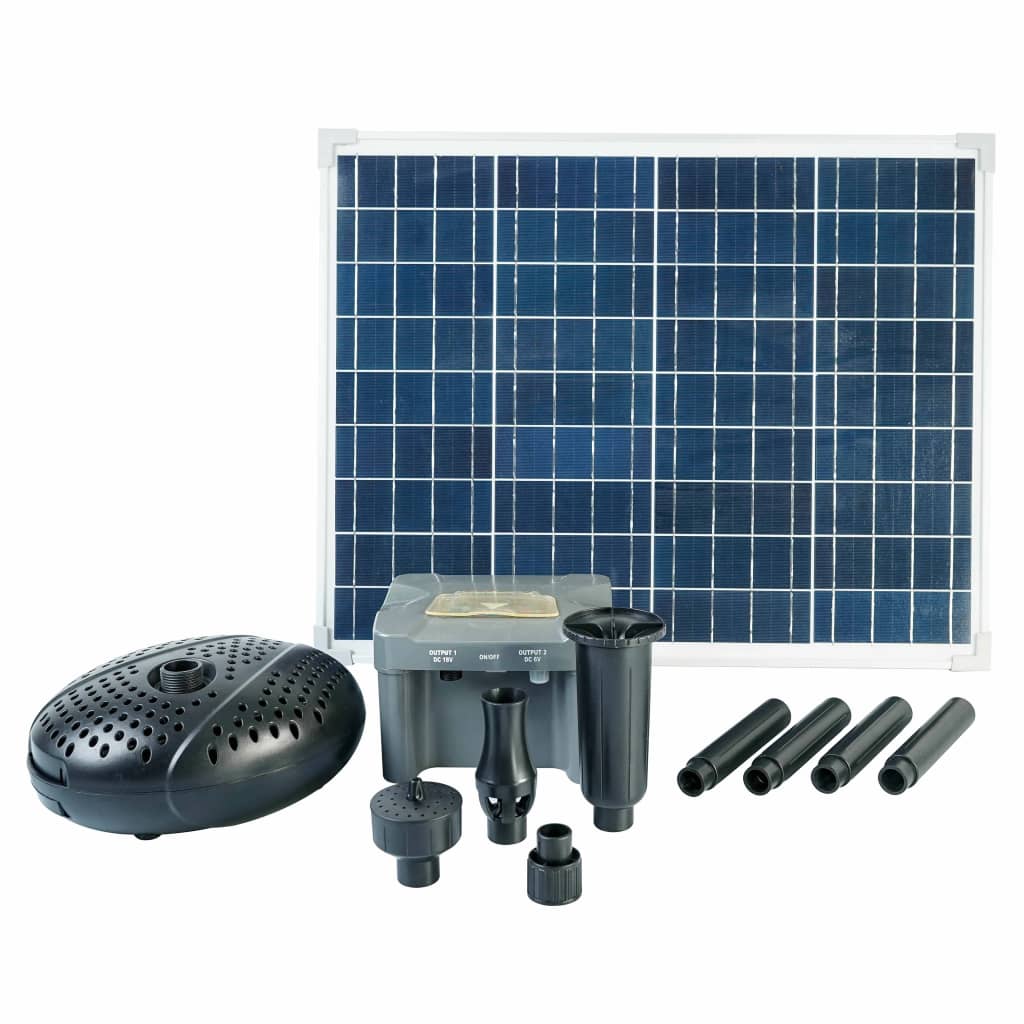 Ubbink Set SolarMax 2500 cu panou solar, pompă și baterie - Accesorii pentru fantani si lacuri - Decoo