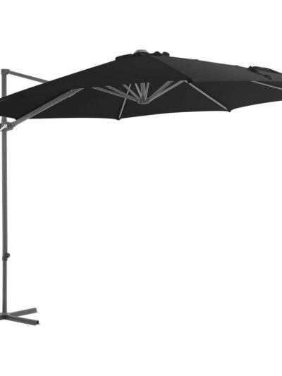 Umbrelă în consolă cu stâlp din oțel, negru, 300 cm - Copertine verticale - Decoo