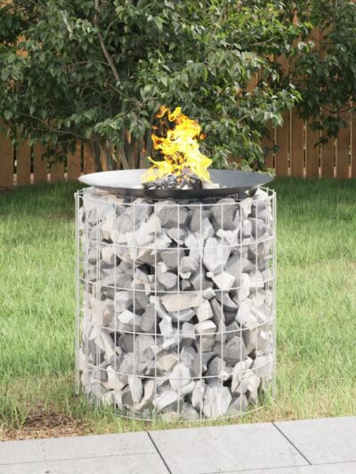 Vatră de foc din gabion Ø 50 cm fier galvanizat - Casa - Decoo