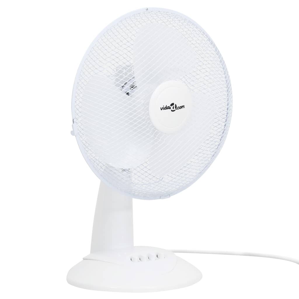 Ventilator de masă cu 3 viteze, alb, 30 cm, 40 W - Casa - Decoo