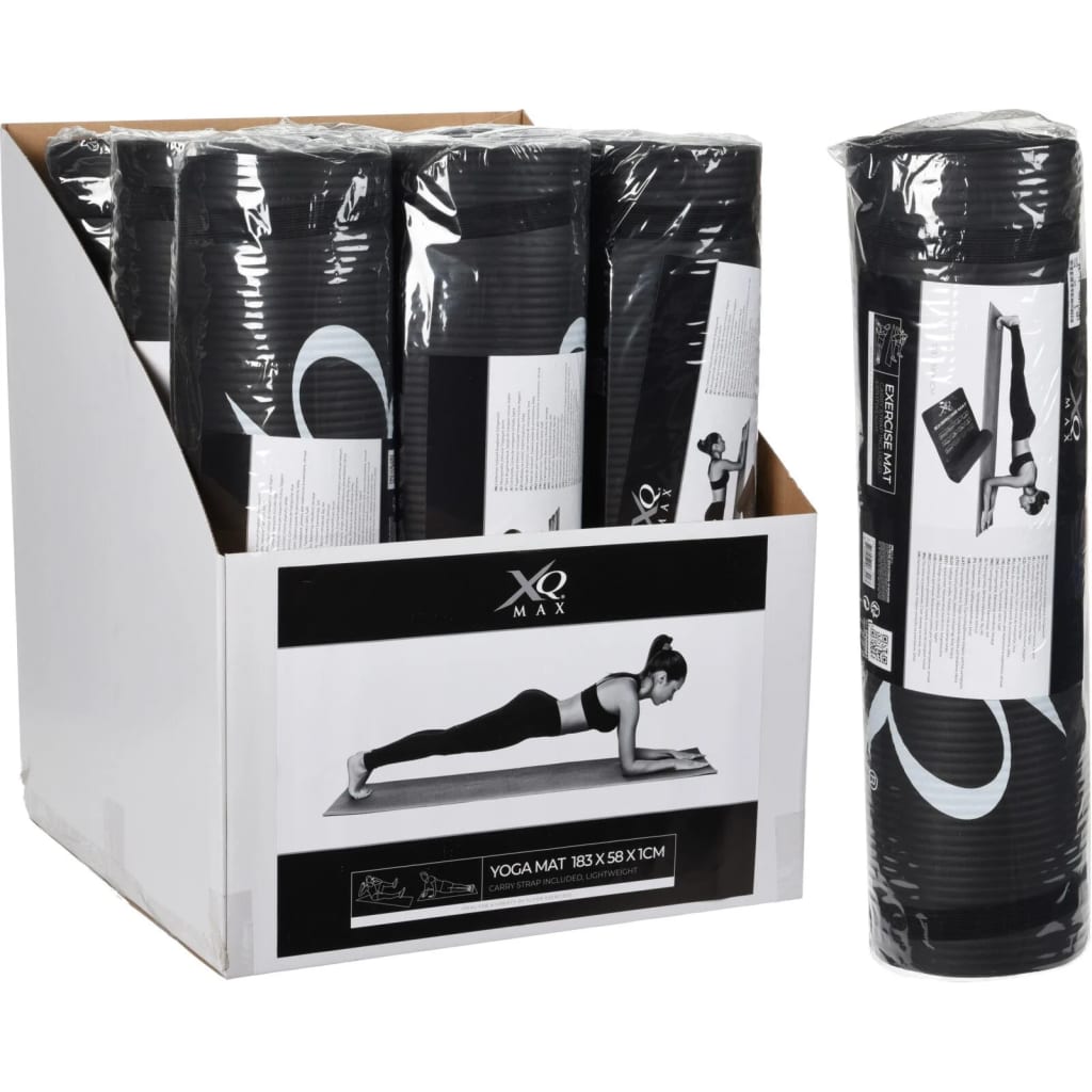 XQ Max Covoraș de yoga, 183x58x1 cm, negru - Aparate fitness - Decoo