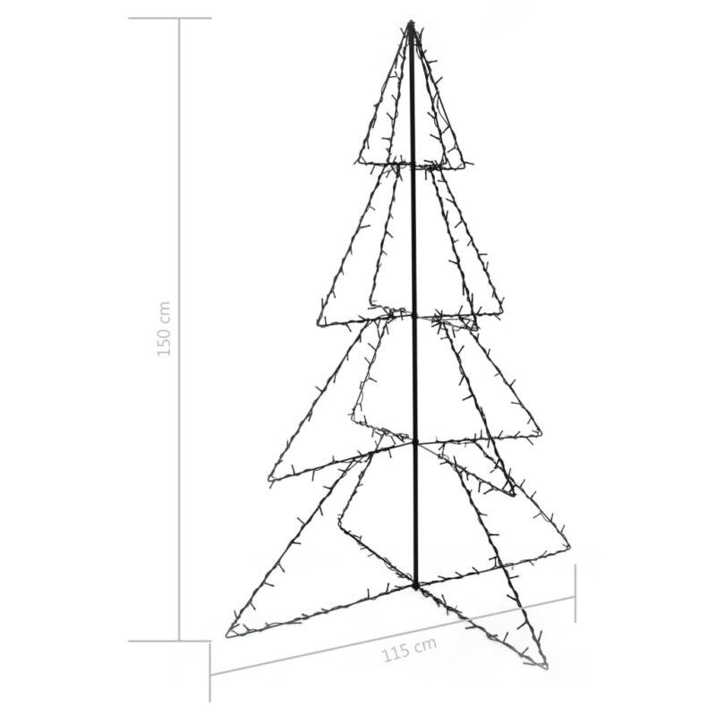 -Brad de Crăciun conic 240 LED-uri interior & exterior 115x150cm-4