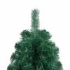 Jumătate brad Crăciun artificial cu set globuri verde 240 cm-6